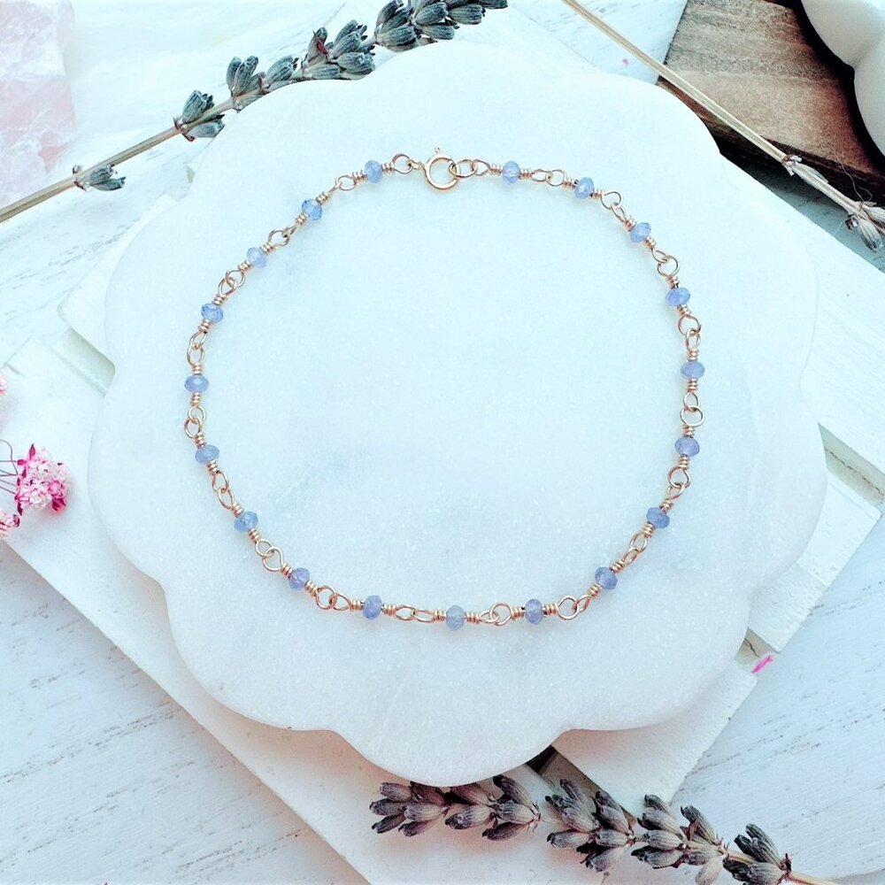 New Tiny Tanzanite Bracelet | Handmade in BC
